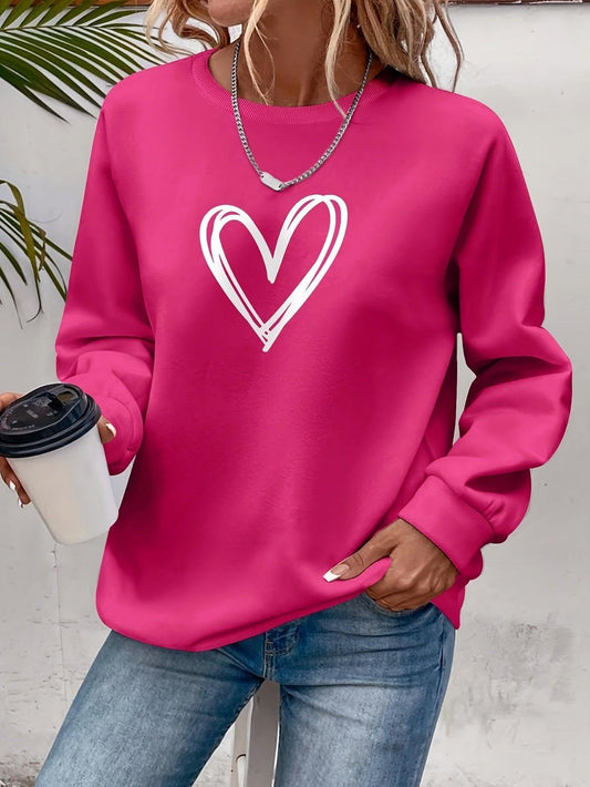 Bluza Damska z Motywem Serca (Damskie)