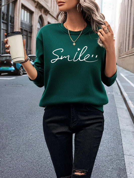 Bluza Damska z Napisem Smile (Damskie)