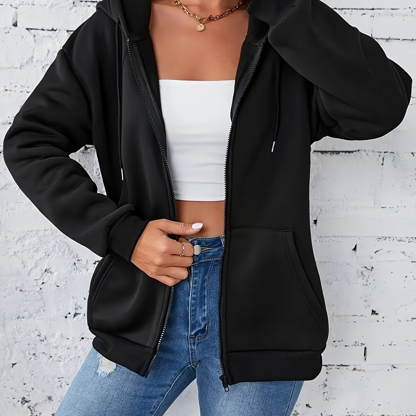 Sweat à capuche zippé (Femme)