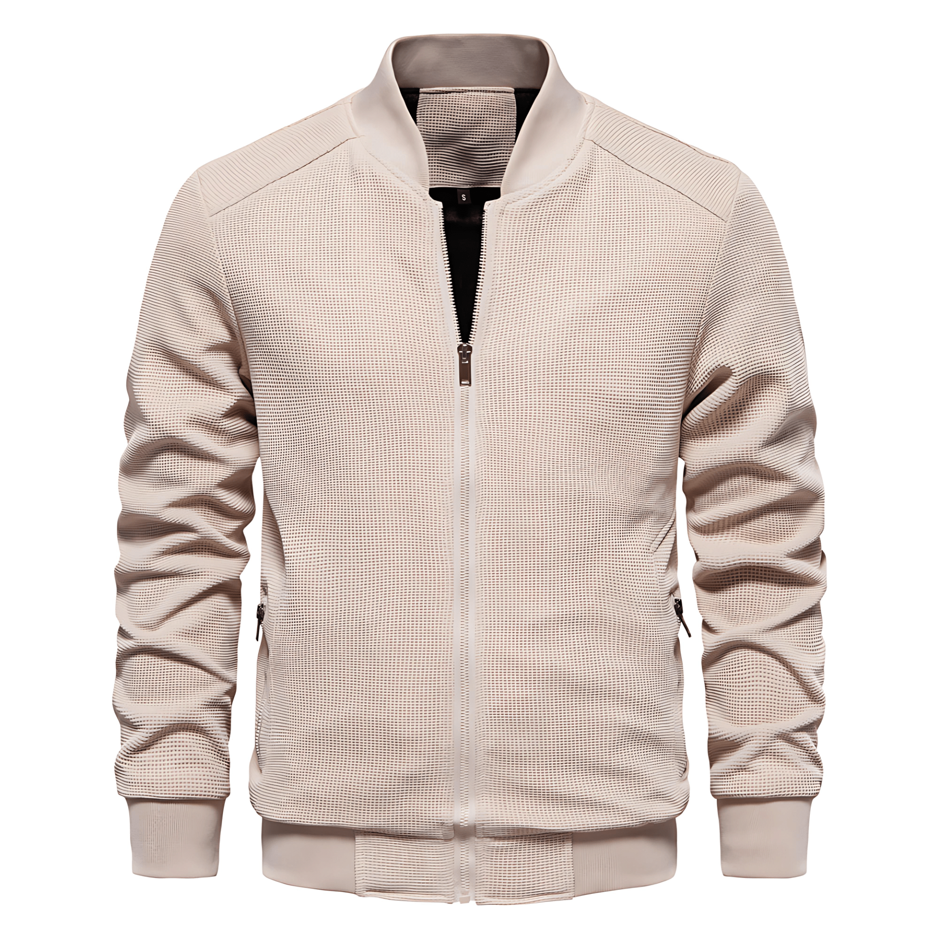 Beige jacket on a white background