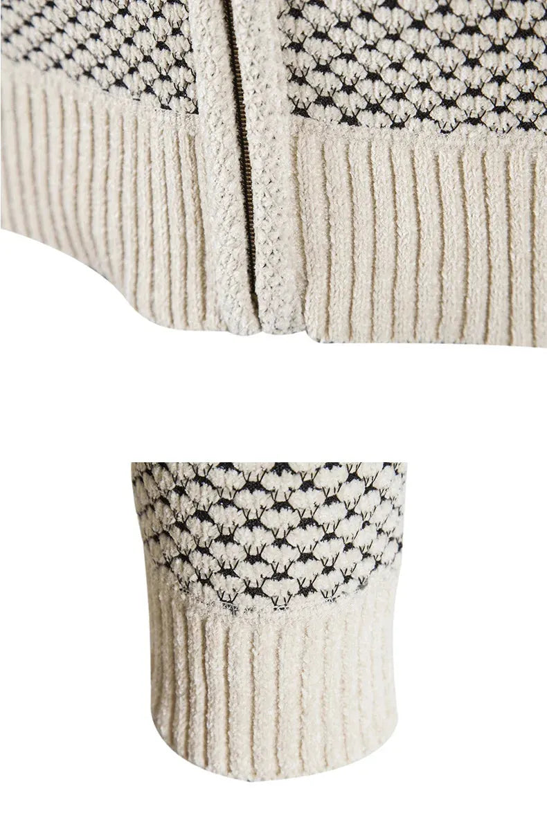 Close-up of a textured fabric with a patterned border on a white background