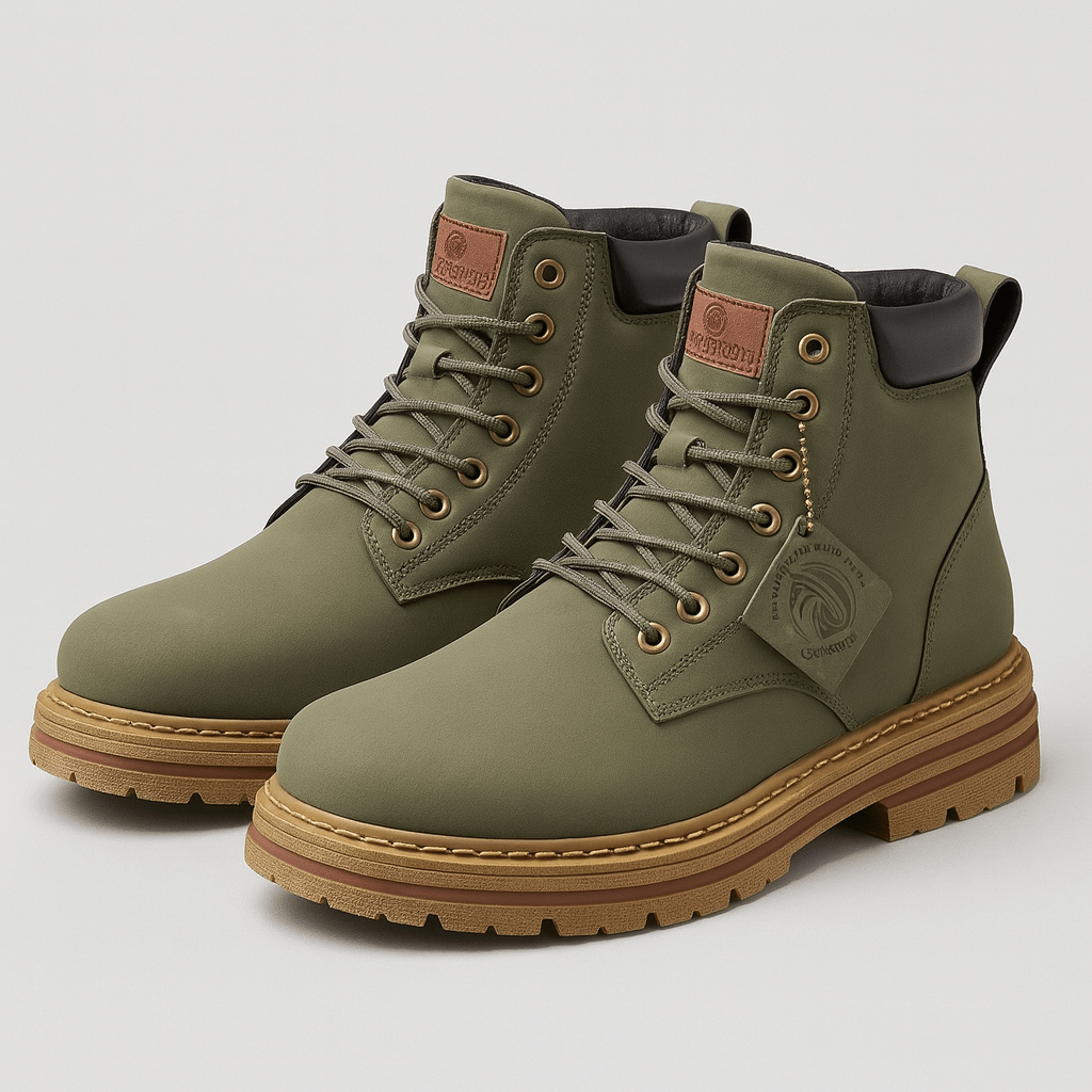 Solidne Zimowe Traperki Skórzane z Ociepleniem (Męskie)