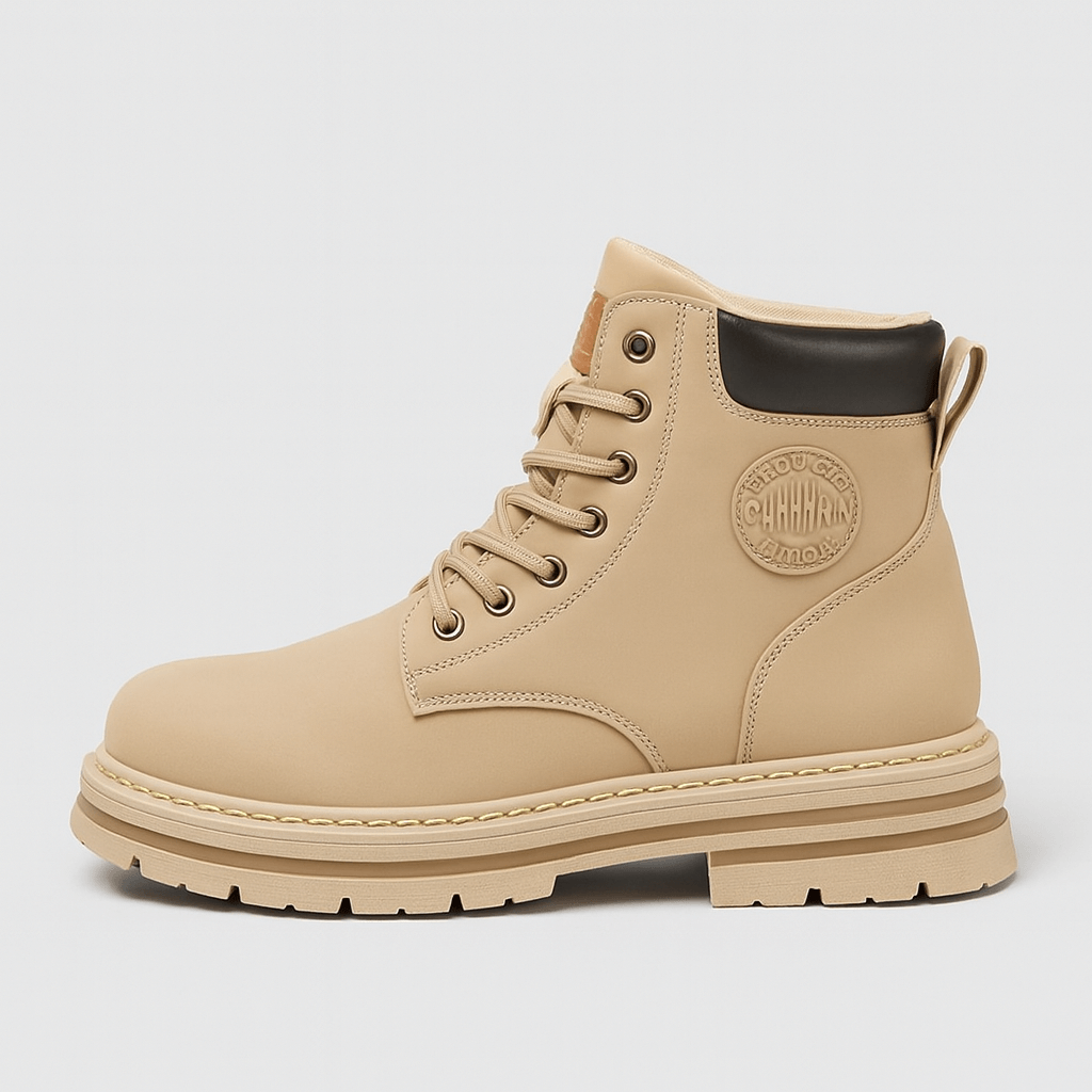 Solidne Zimowe Traperki Skórzane z Ociepleniem (Męskie)