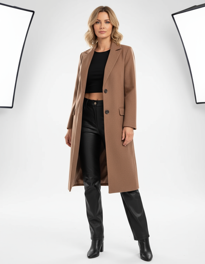 Zimowy Elegancki Długi Płaszcz (Damski)