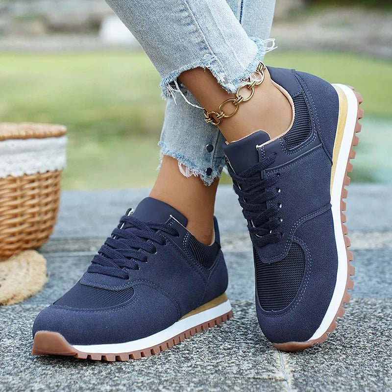 Damska Letnia Casual Lekka Siatkowa Sznurowane Sneakers