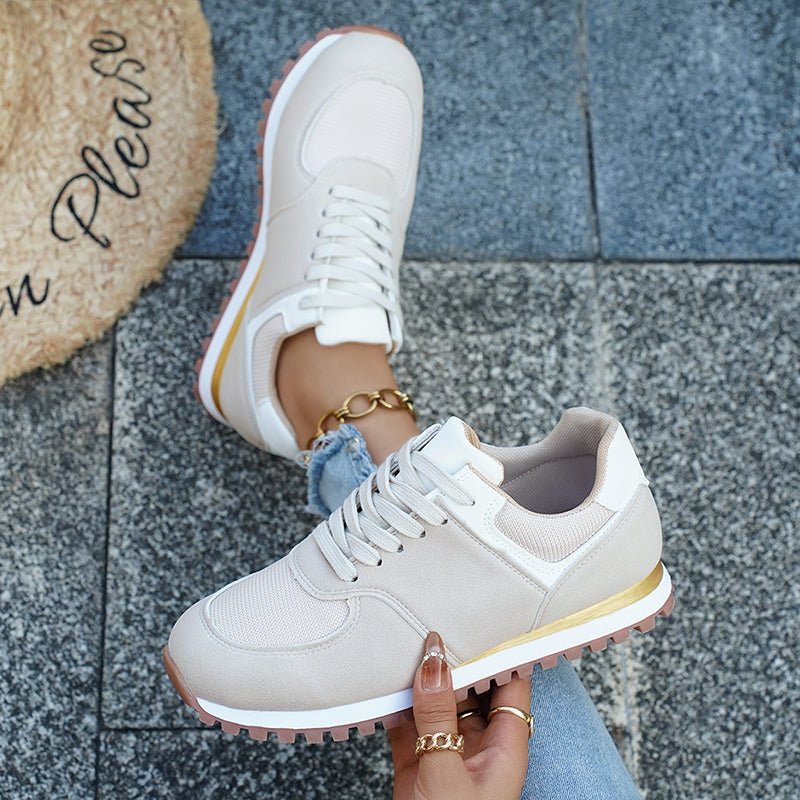 Damska Letnia Casual Lekka Siatkowa Sznurowane Sneakers