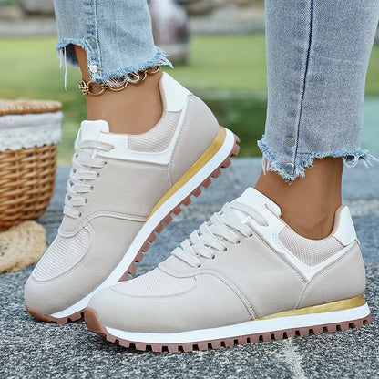 Damska Letnia Casual Lekka Siatkowa Sznurowane Sneakers