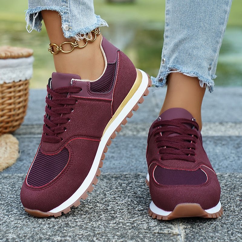 Damska Letnia Casual Lekka Siatkowa Sznurowane Sneakers