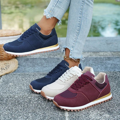 Damska Letnia Casual Lekka Siatkowa Sznurowane Sneakers