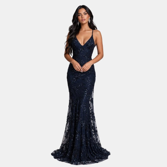 Damska Letnia Cekinowa Na Ramiączkach Maxi Sukienka