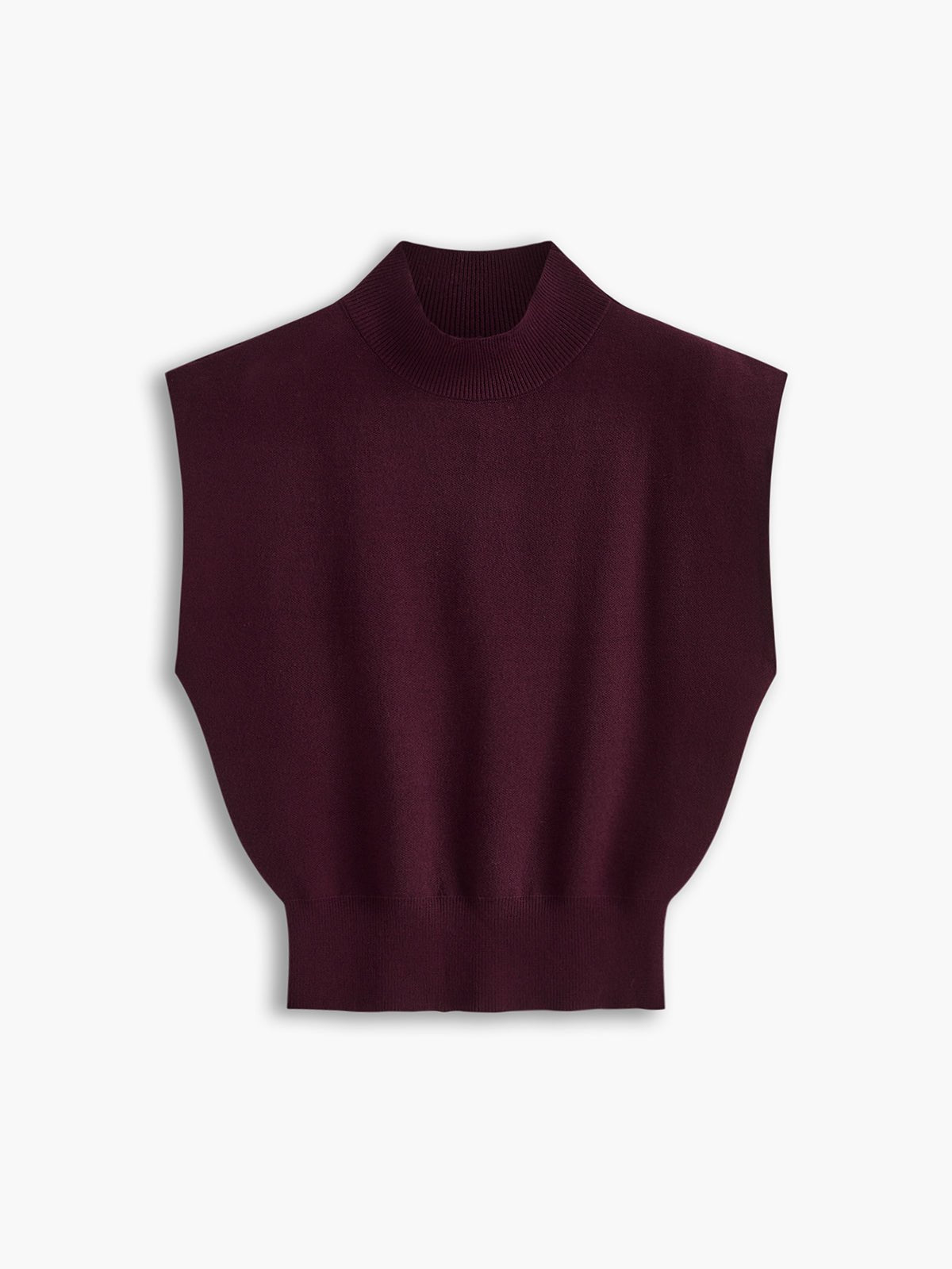 Damska Letnia Elegancka Dzianinowa Mock Neck Casual Bluzka