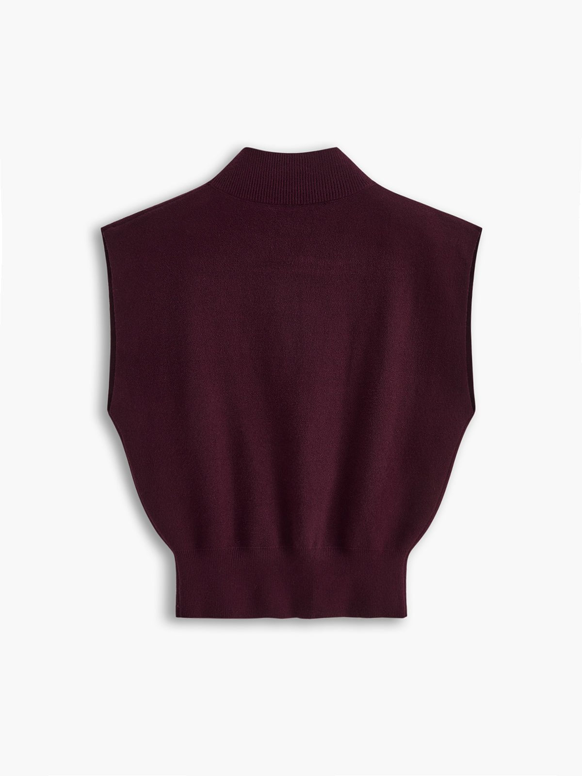 Damska Letnia Elegancka Dzianinowa Mock Neck Casual Bluzka