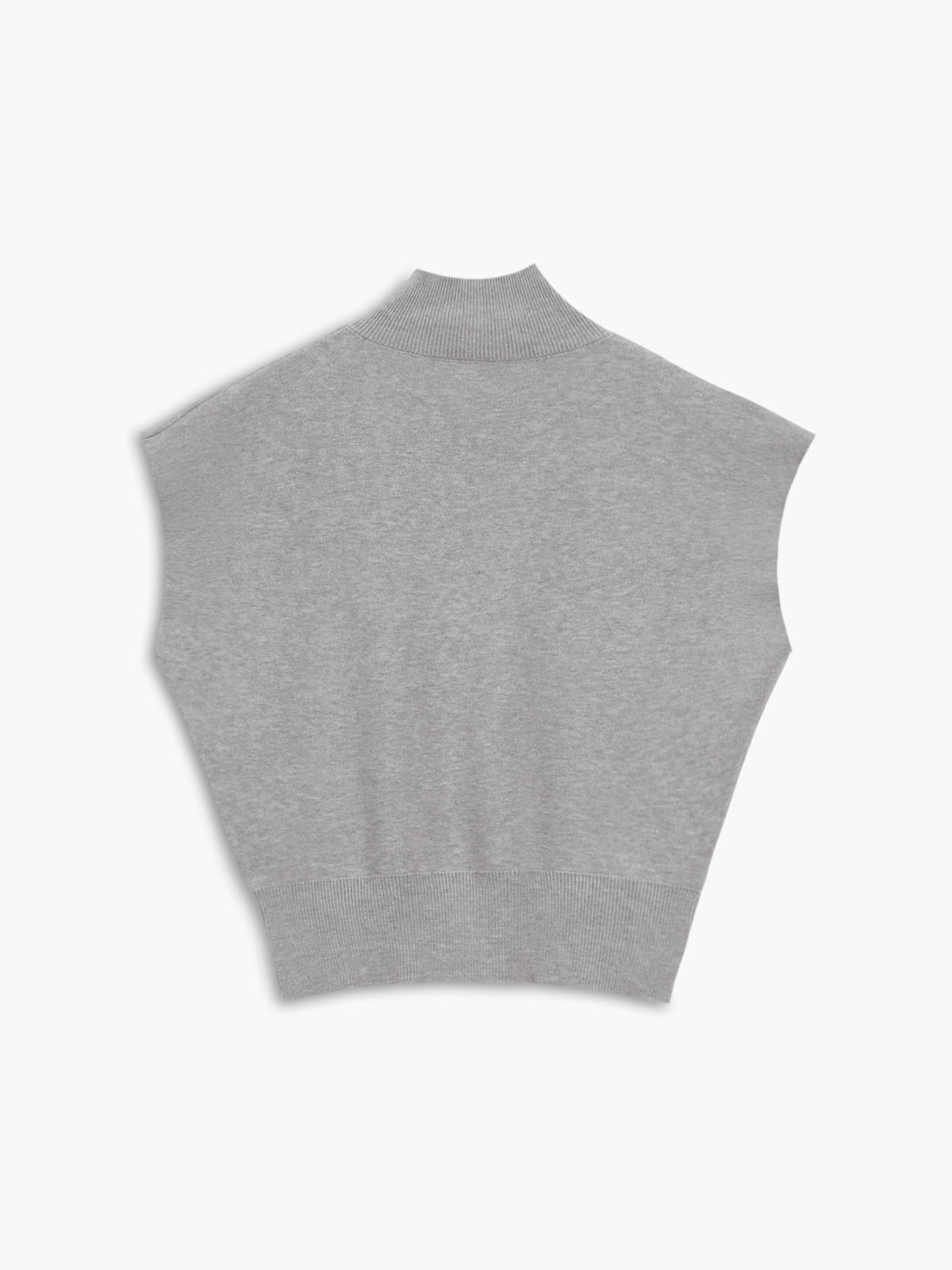 Damska Letnia Elegancka Dzianinowa Mock Neck Casual Bluzka