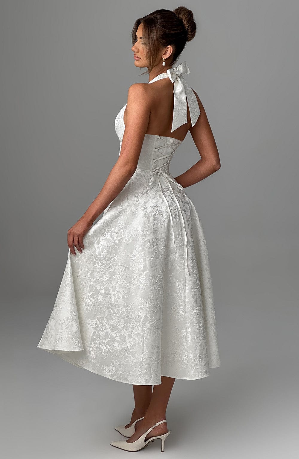 Damska Letnia Halter Elegancka Imprezowa Midi Sukienka