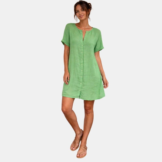 Damska Letnia Lekka Dekolt V Sukienka Tunika