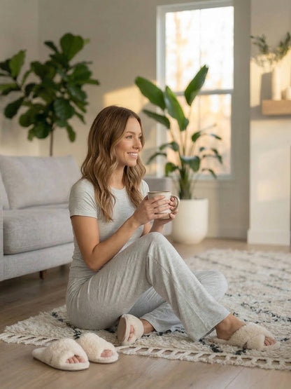 Damski Letni Lounge Krótki Rękaw Szerokie Nogawki Komplet