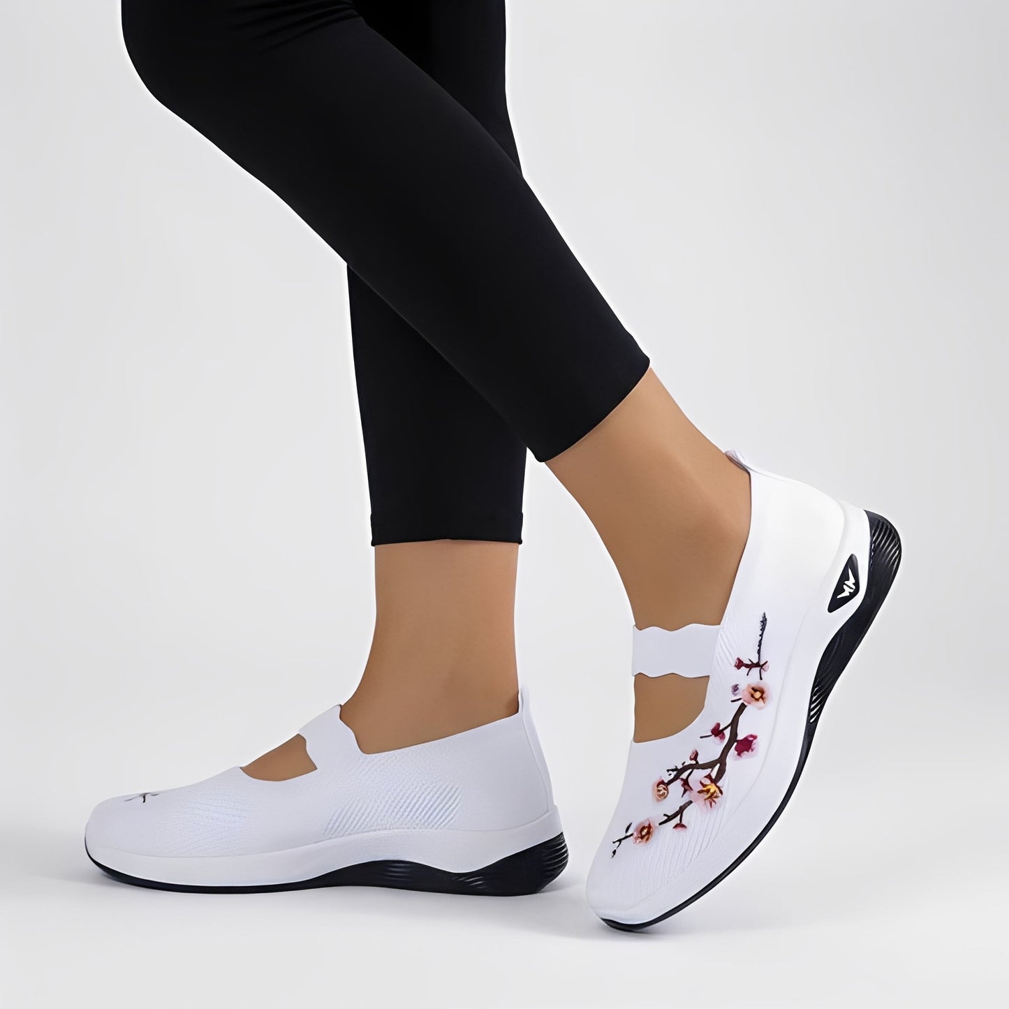 Damskie Haftowane Wsuwane Lekkie Komfortowe Buty