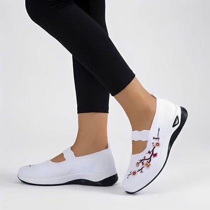 Damskie Haftowane Wsuwane Lekkie Komfortowe Buty