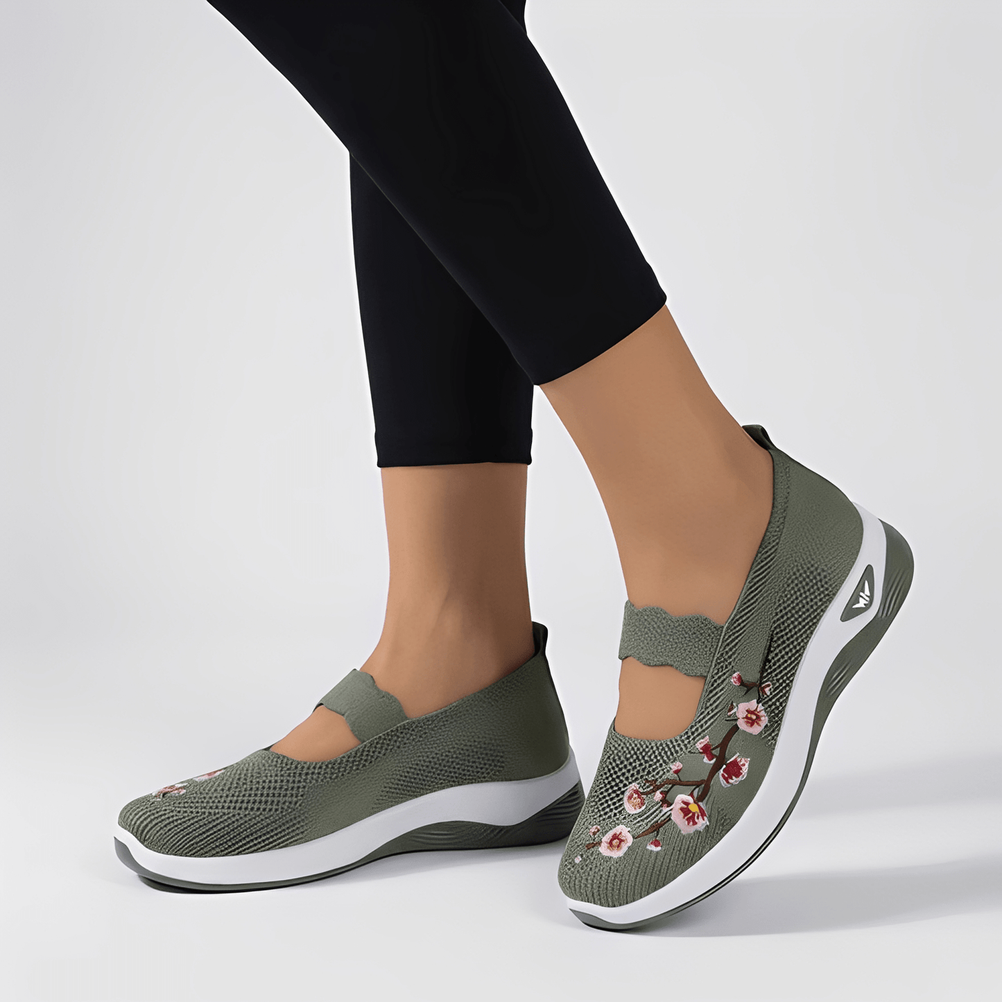 Damskie Haftowane Wsuwane Lekkie Komfortowe Buty