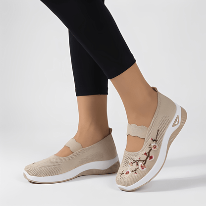 Damskie Haftowane Wsuwane Lekkie Komfortowe Buty