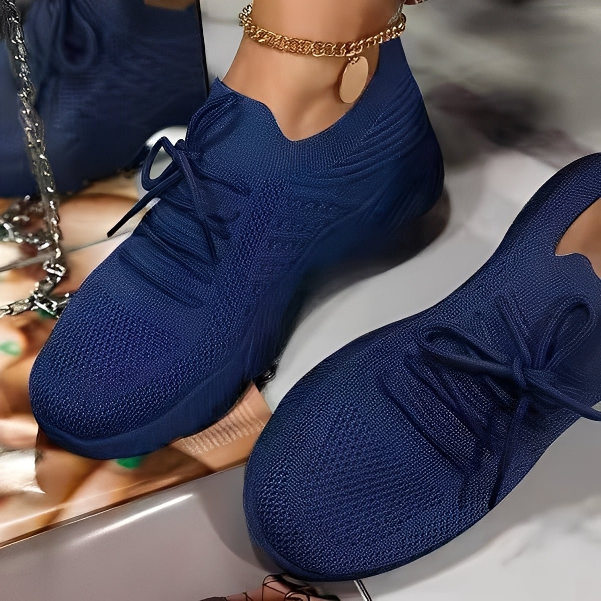 Damskie Lekkie Oddychające Do Chodzenia Sneakersy