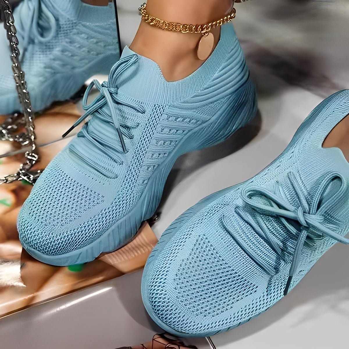Damskie Lekkie Oddychające Do Chodzenia Sneakersy