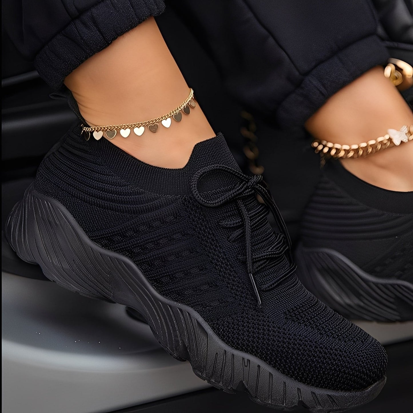 Damskie Lekkie Oddychające Do Chodzenia Sneakersy