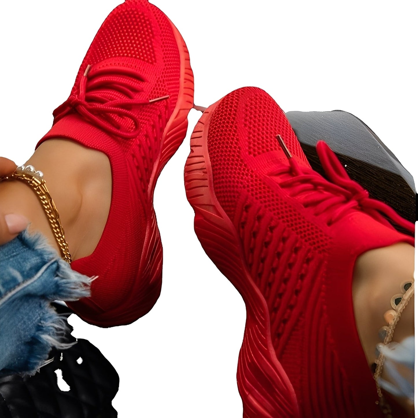 Damskie Lekkie Oddychające Do Chodzenia Sneakersy