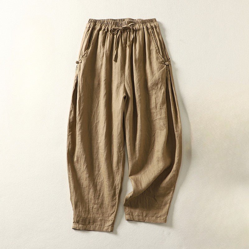 Damskie Letnie Boho Luźne Elastyczne Codzienne Spodnie
