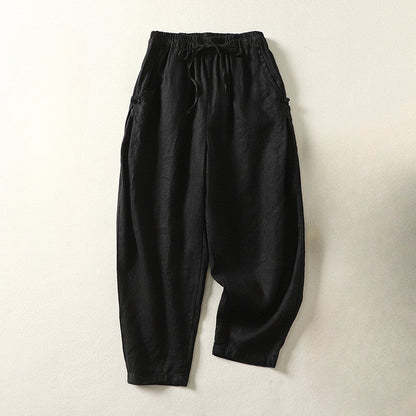 Damskie Letnie Boho Luźne Elastyczne Codzienne Spodnie