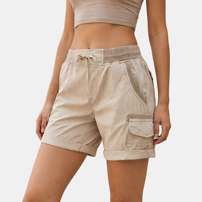 Damskie Letnie Cargo ze Sznurkiem Szorty