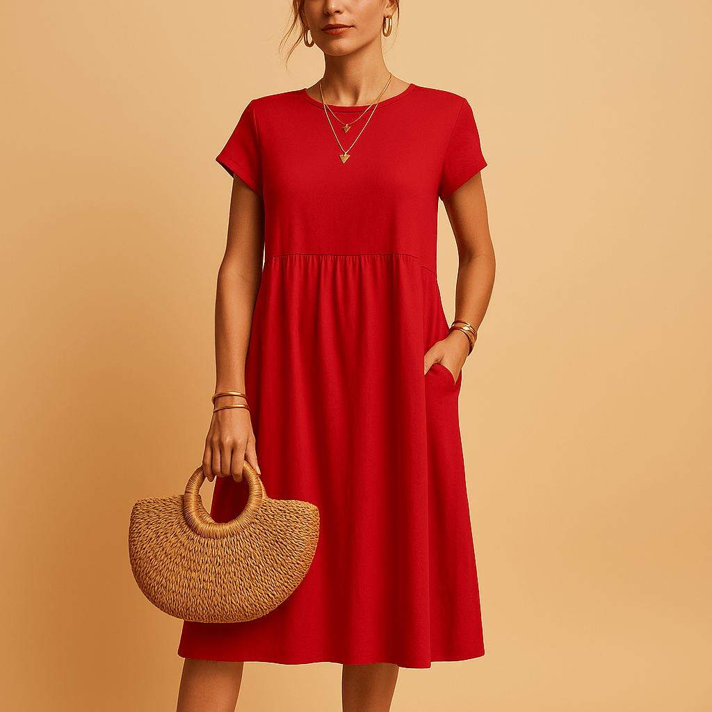 Damskie Letnie Casual Elegancka Midi Sukienka