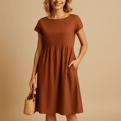 Damskie Letnie Casual Elegancka Midi Sukienka