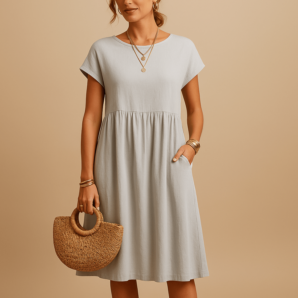 Damskie Letnie Casual Elegancka Midi Sukienka