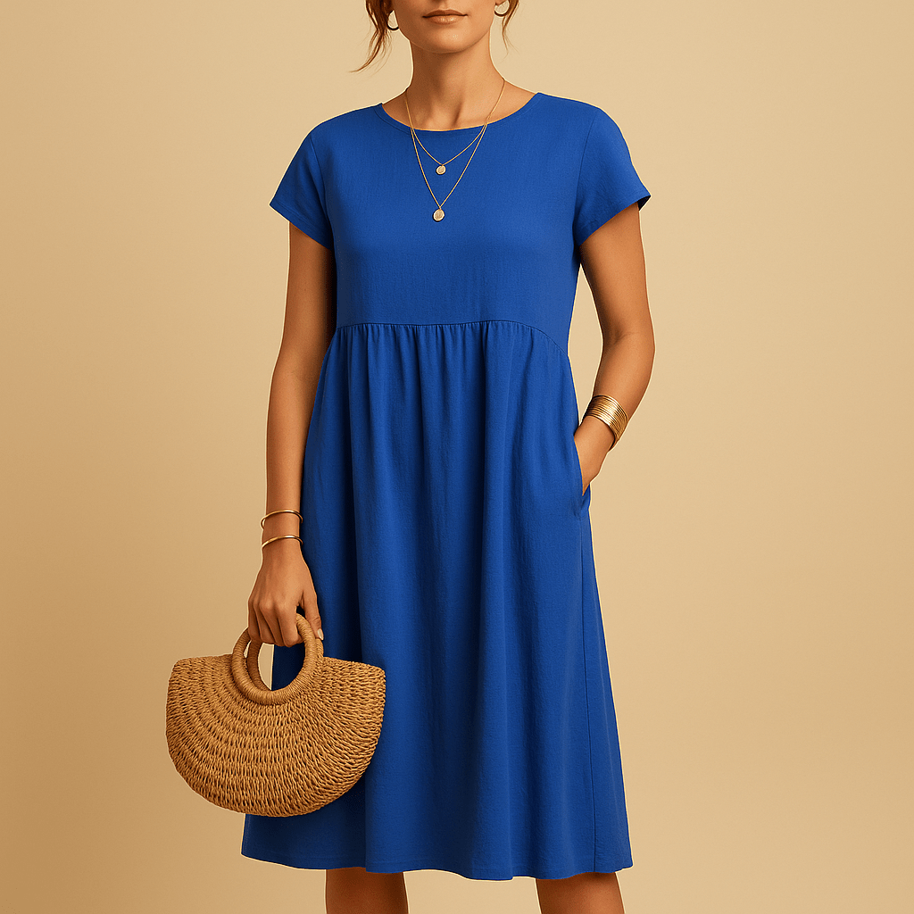 Damskie Letnie Casual Elegancka Midi Sukienka