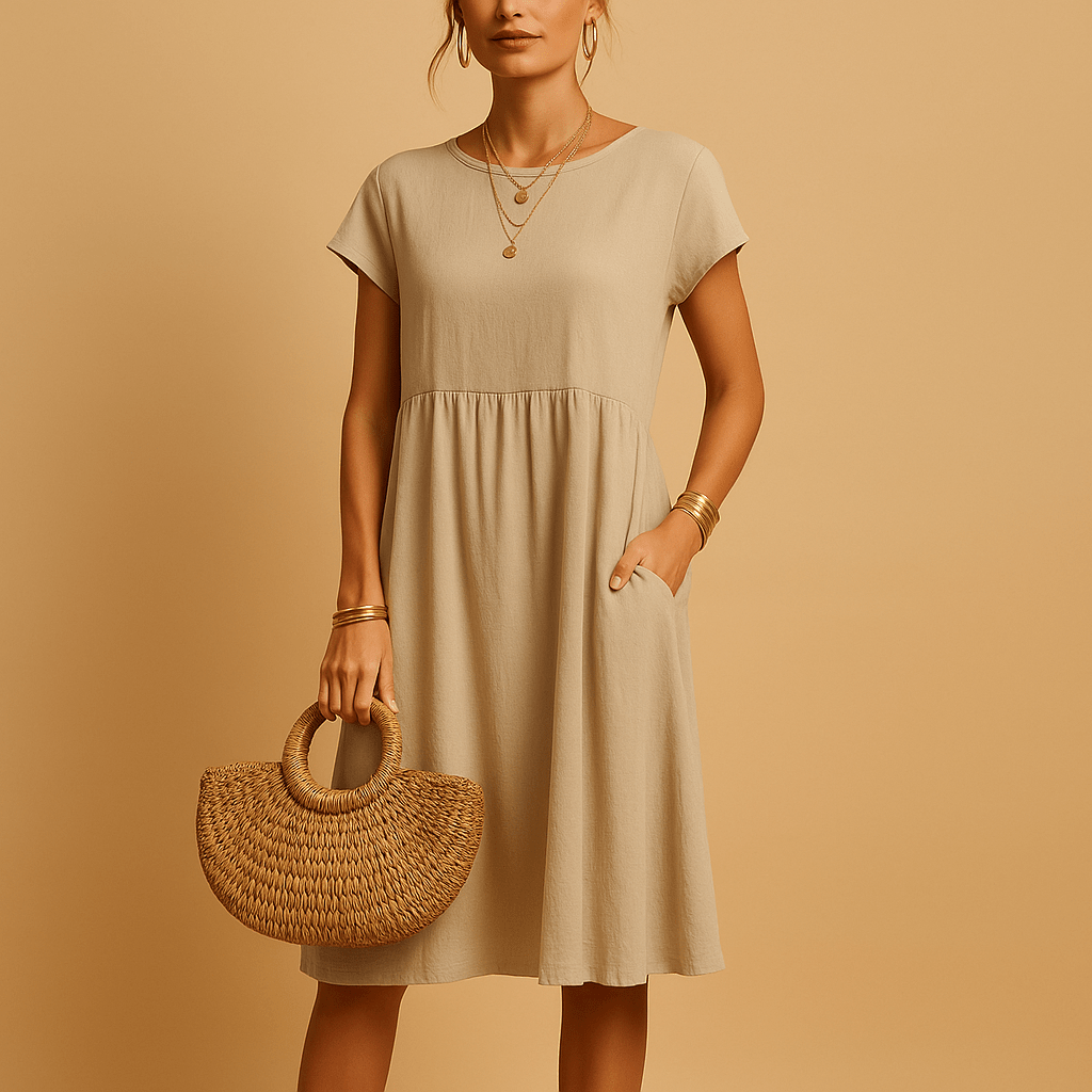 Damskie Letnie Casual Elegancka Midi Sukienka