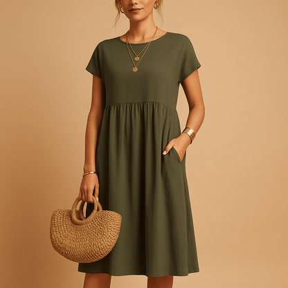 Damskie Letnie Casual Elegancka Midi Sukienka