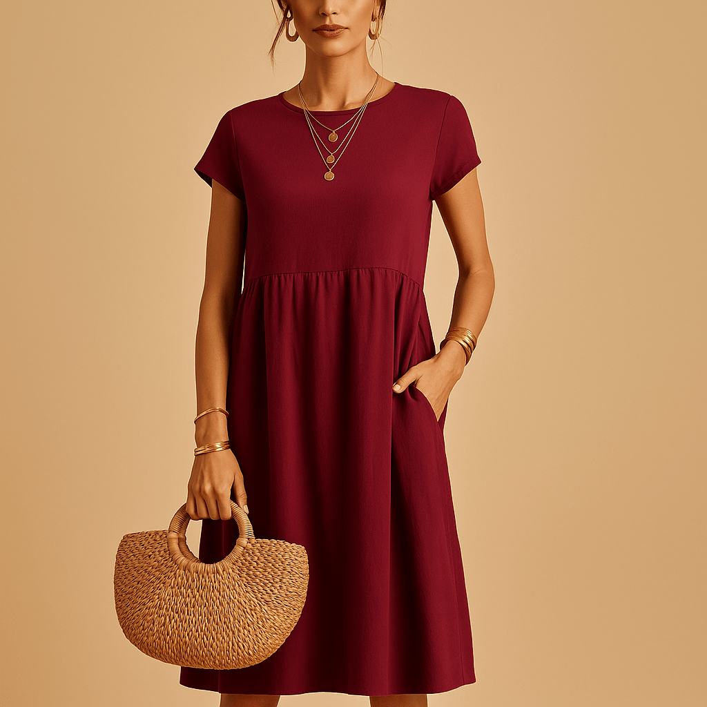 Damskie Letnie Casual Elegancka Midi Sukienka