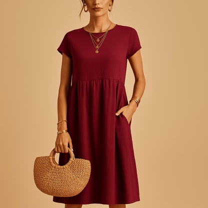 Damskie Letnie Casual Elegancka Midi Sukienka