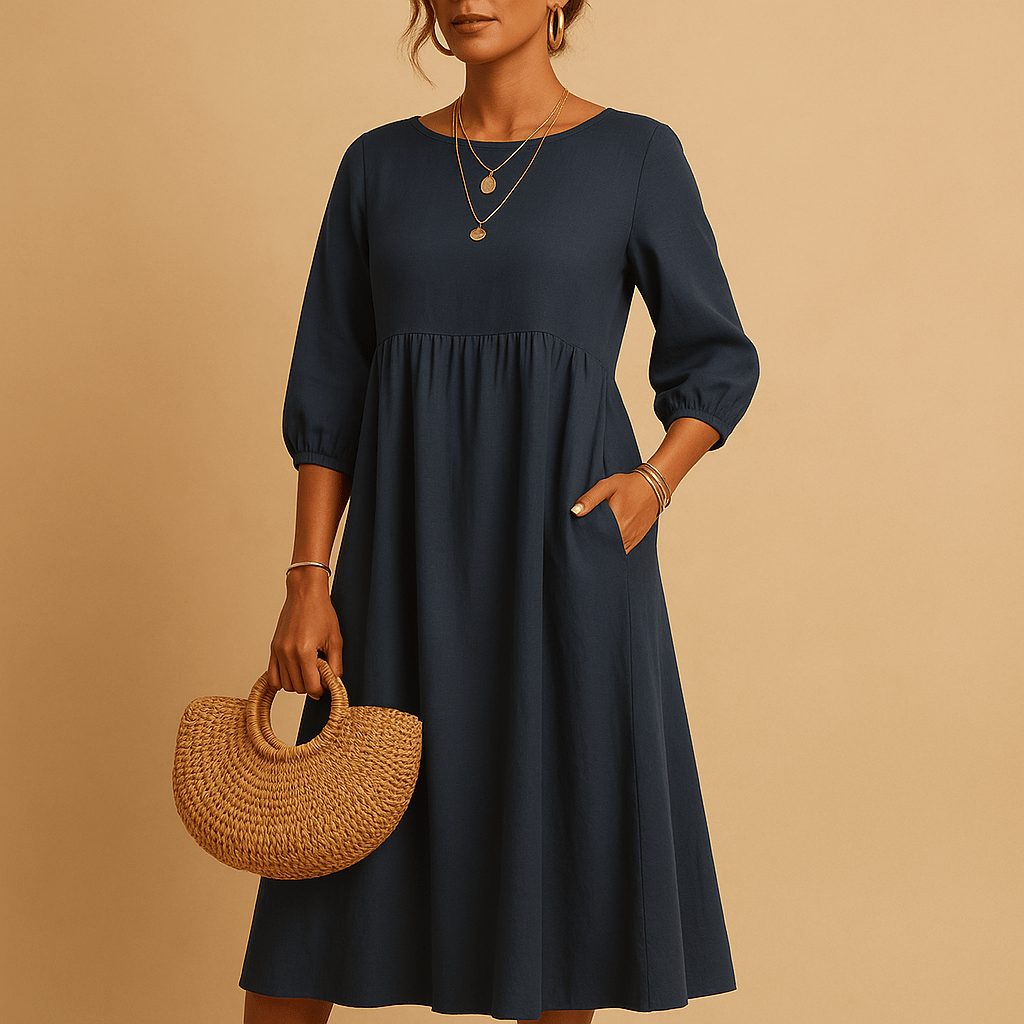 Damskie Letnie Casual Elegancka Midi Sukienka
