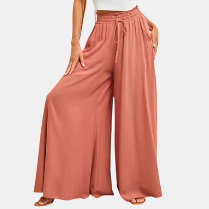 Damskie Letnie Casual Szerokie Nogawki Luźne Spodnie