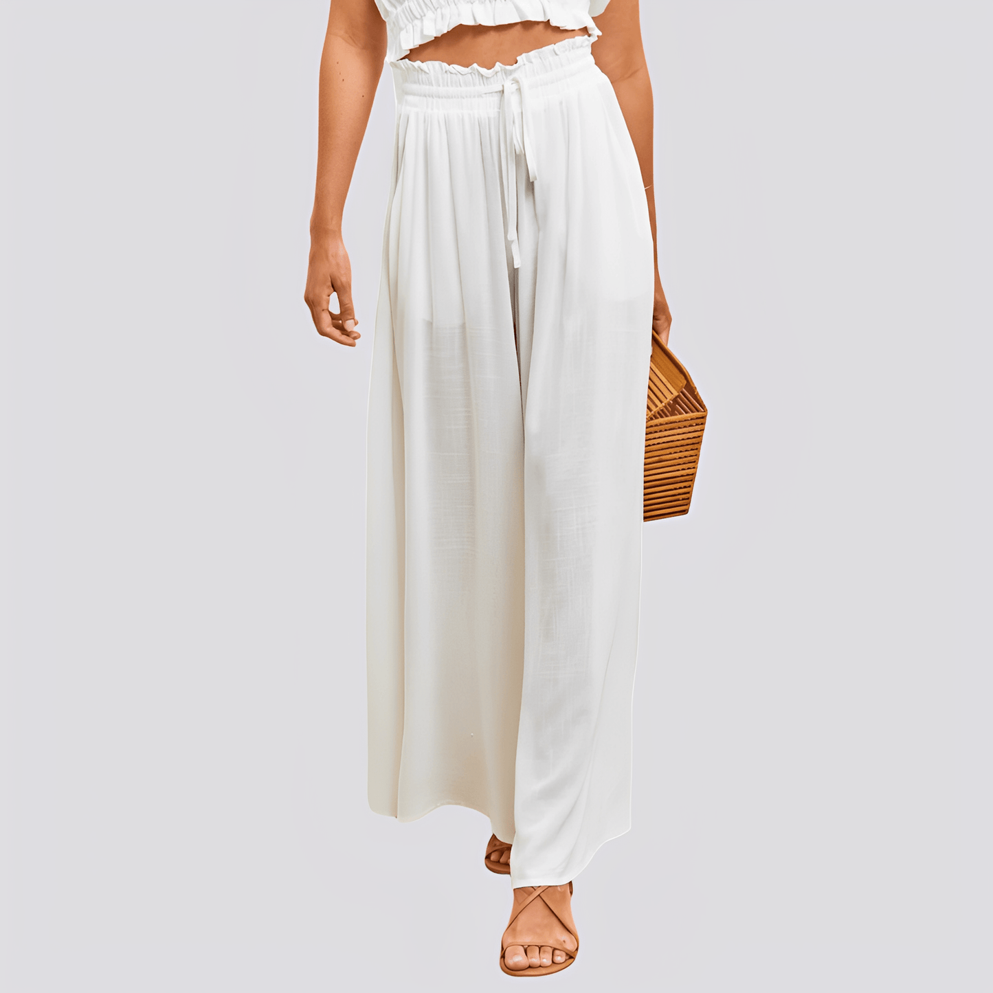 Damskie Letnie Casual Szerokie Nogawki Luźne Spodnie