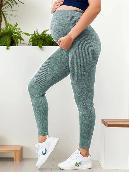 Damskie Letnie Ciążowe Bezszwowe Wysoki Stan Elastyczne Fitness Legginsy