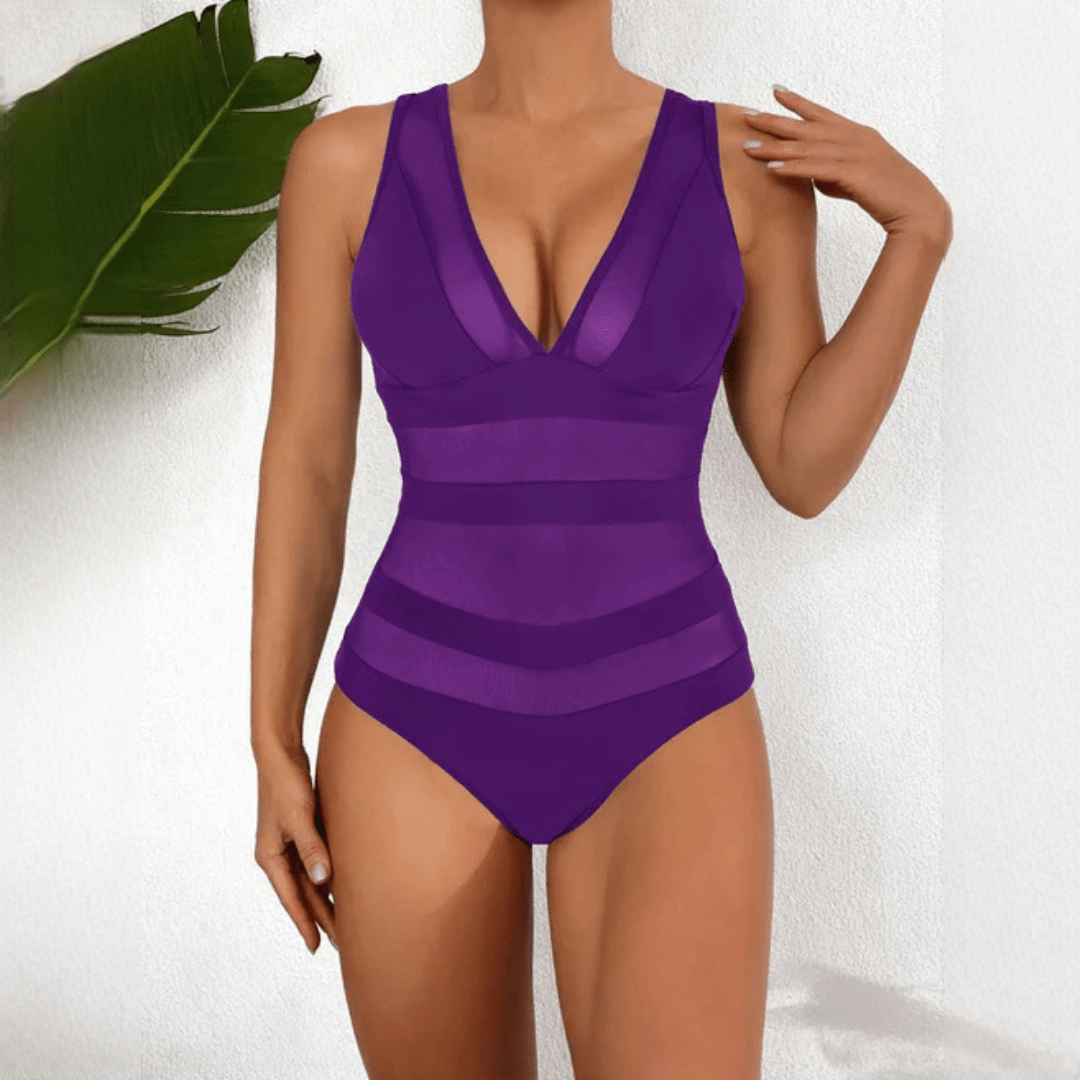 Damskie Letnie Eleganckie Mesh Jednoczęściowy Kostium Kąpielowy