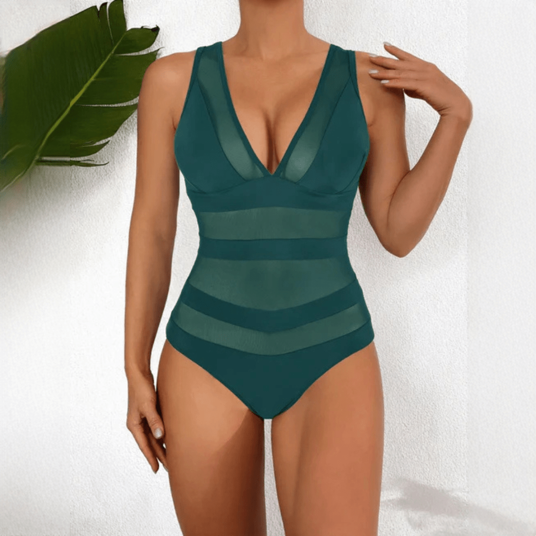 Damskie Letnie Eleganckie Mesh Jednoczęściowy Kostium Kąpielowy