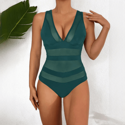 Damskie Letnie Eleganckie Mesh Jednoczęściowy Kostium Kąpielowy