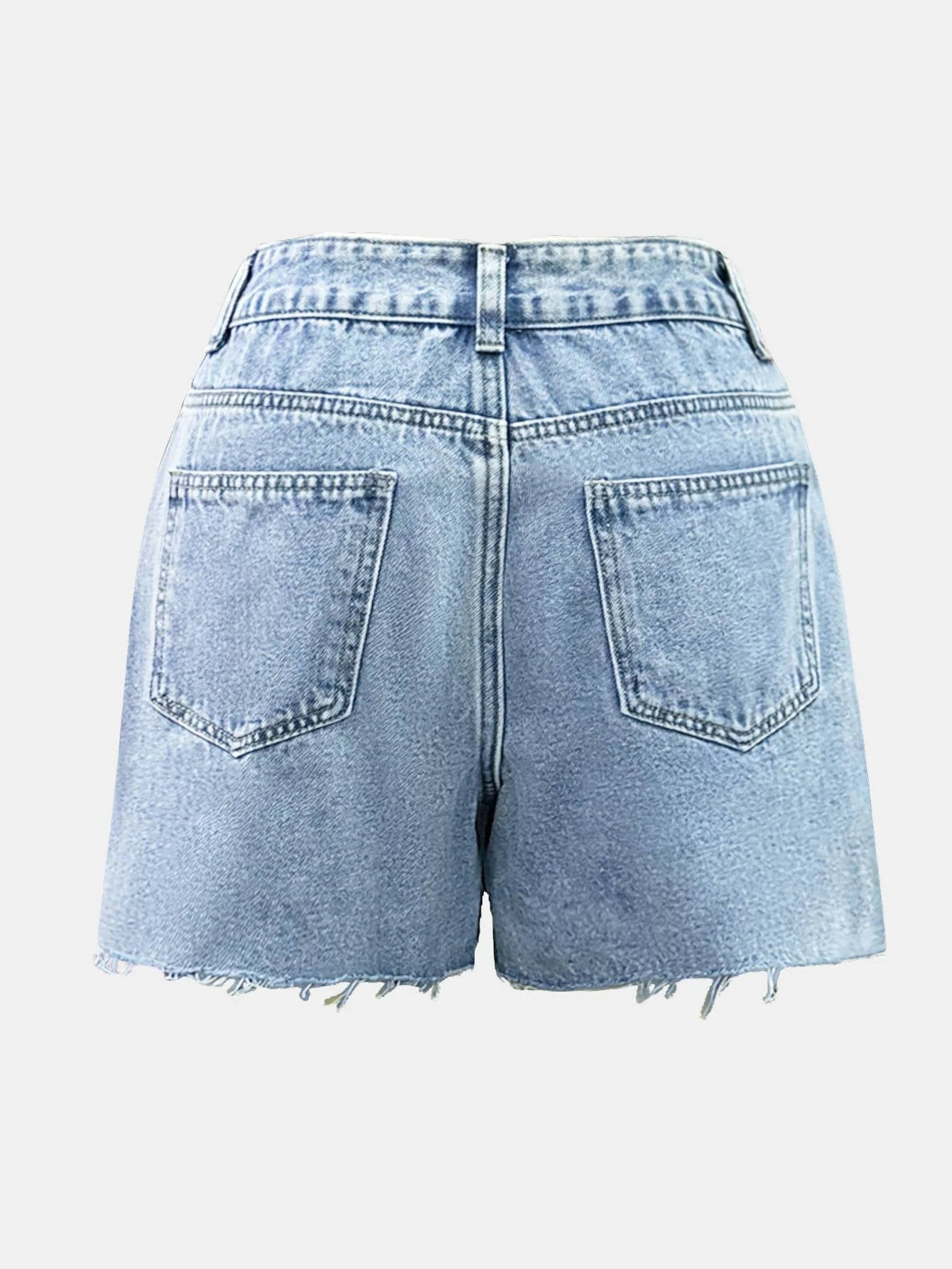 Damskie Letnie Jeansowe Wysoki Stan Casual Szorty