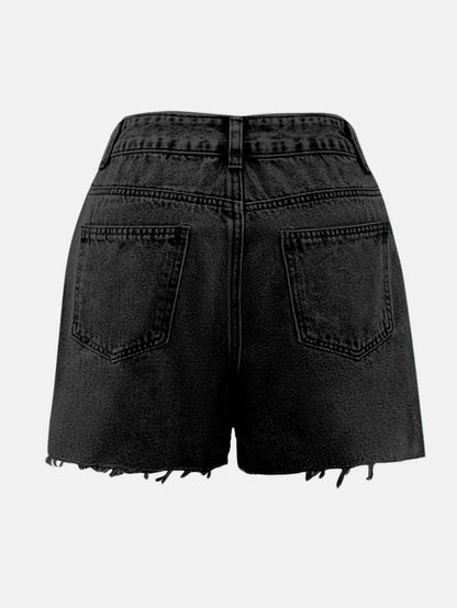 Damskie Letnie Jeansowe Wysoki Stan Casual Szorty