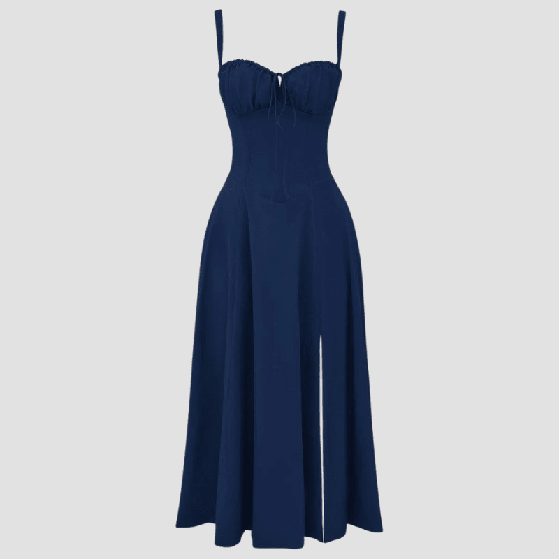 Damskie Letnie Kwiatowe Gorsetowe Eleganckie Midi Sukienka