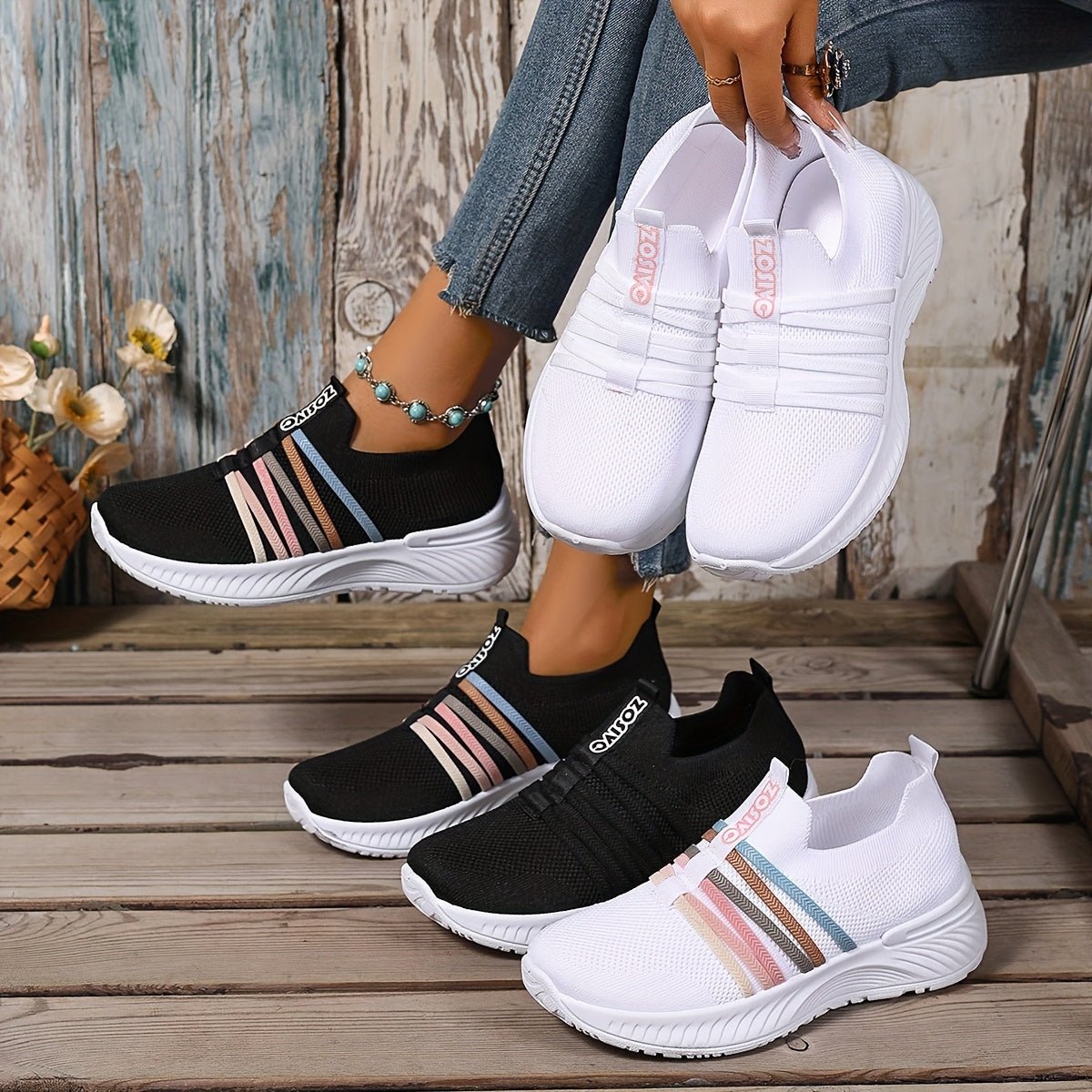 Damskie Letnie Oddychające Casual Lekkie Buty Do Chodzenia